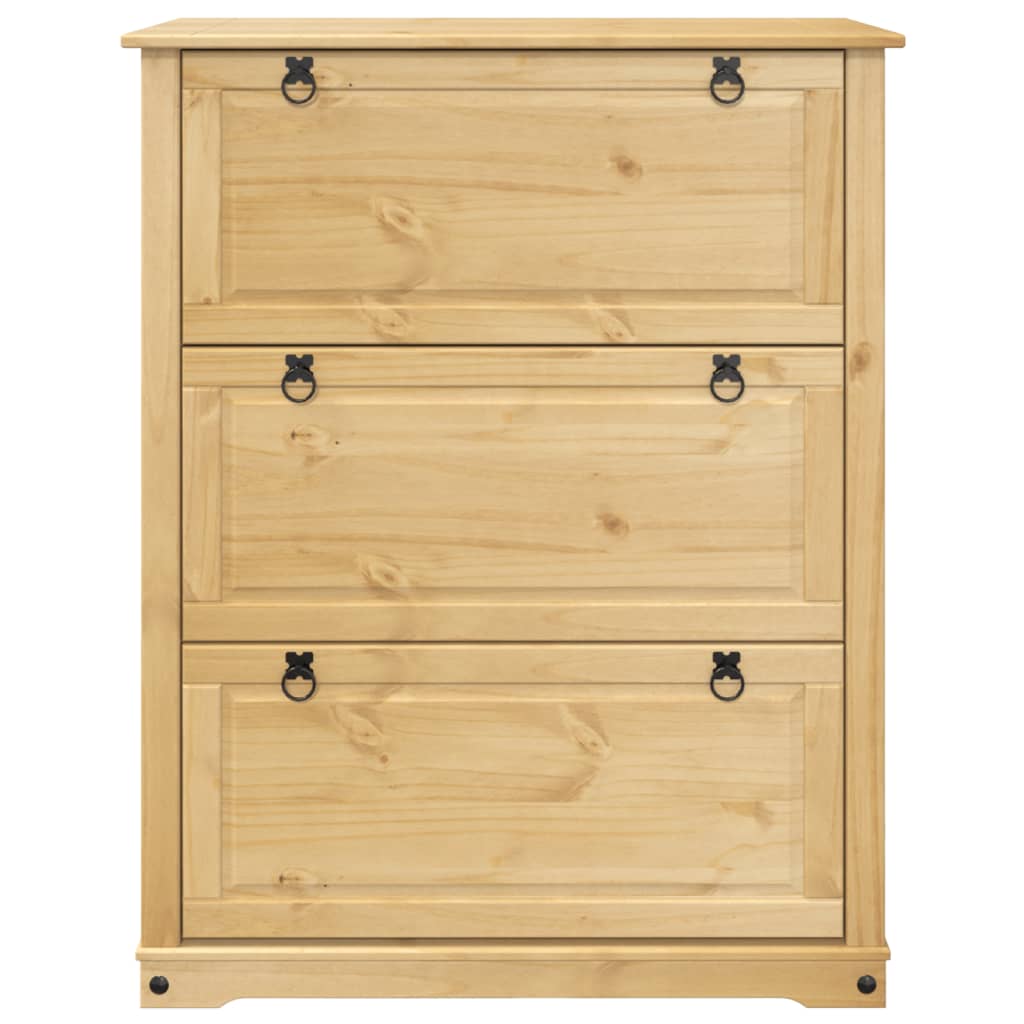 vidaXL Armoire à chaussures Corona 99x32x124,5 cm bois de pin massif